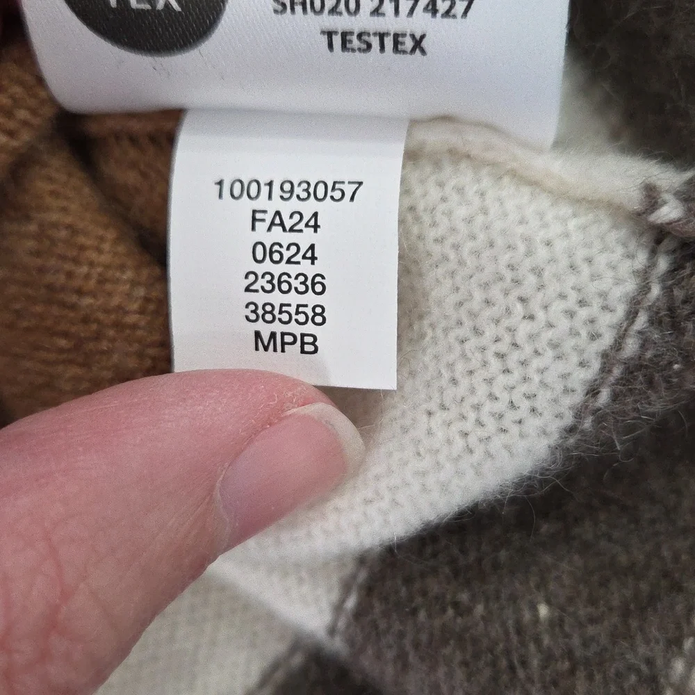 Charter Club Striped Cashmere V-Neck Sweater
